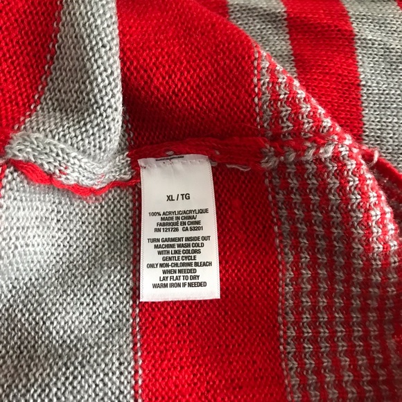 NWOT Aeropostale Grey and Red Striped Sweater Size XL - Picture 9 of 9